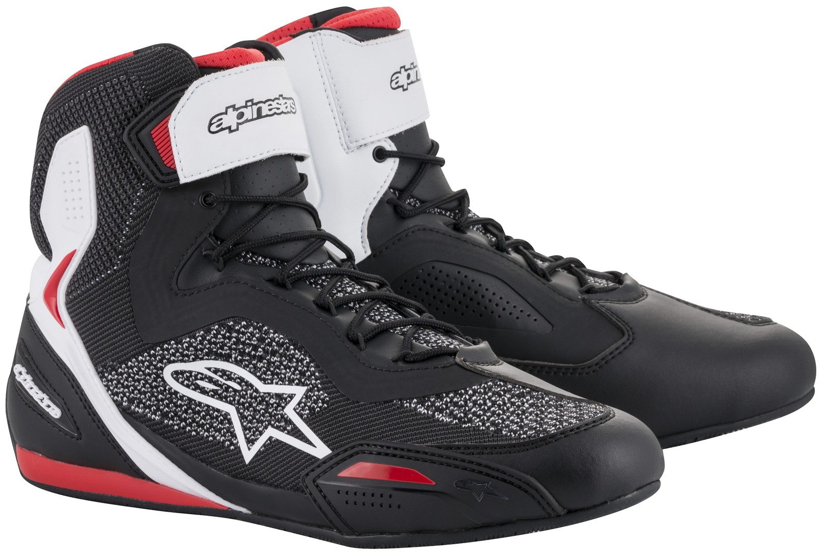 Alpinestars 4112-0101-14 Faster-3 Rideknit Riding Shoes 11.5 Black/White/Red