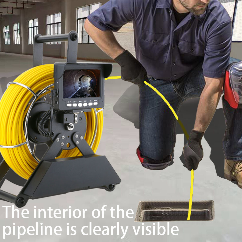 Sewer Camera 4.3In LCD Monitor 98FT/30M HD handheld Drain Pipe Inspection Camera