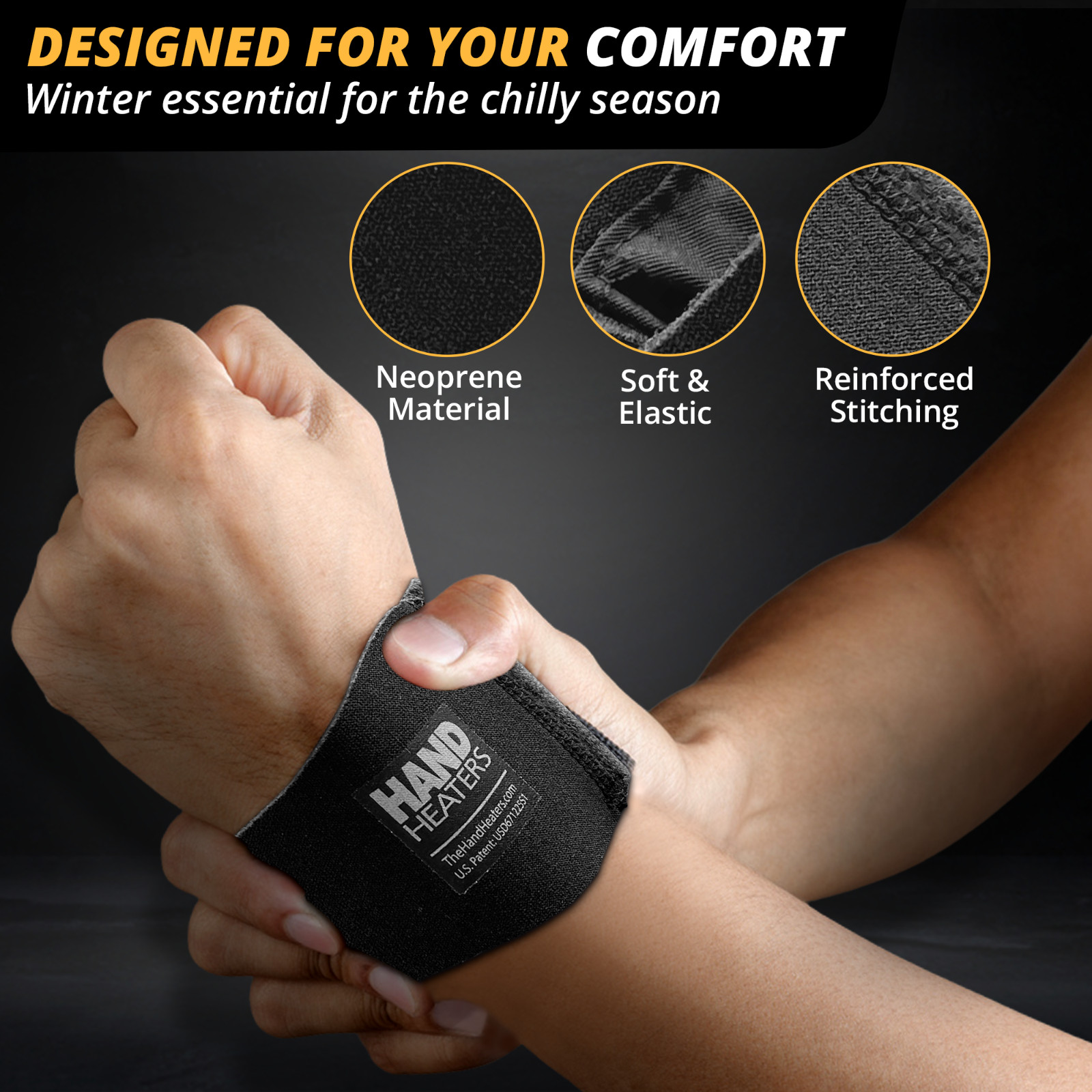 Hand Heaters Wristbands - 8+ Hours Long-Lasting Warmth with Hand Warmers