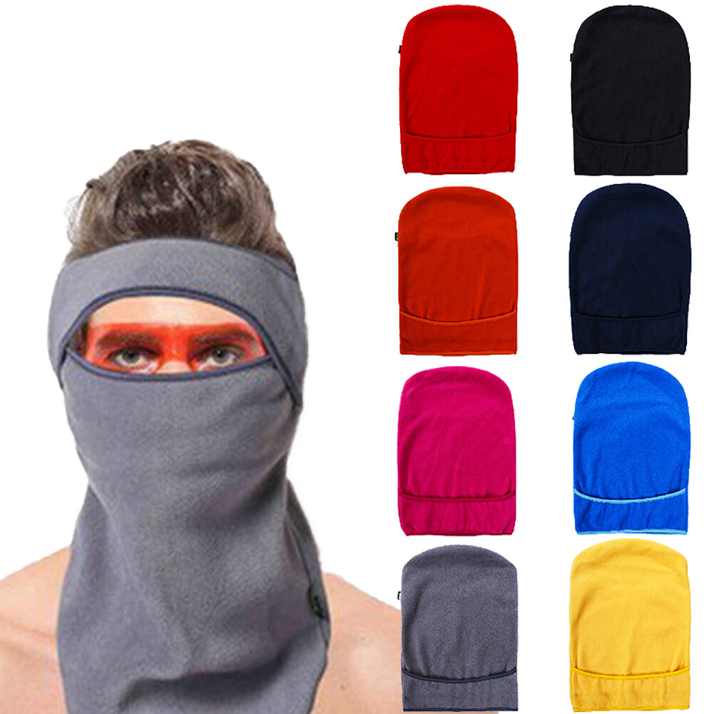 Winter Fleece Balaclava Windproof Full Face Mask Ski Cycling Running Neck Gaiter