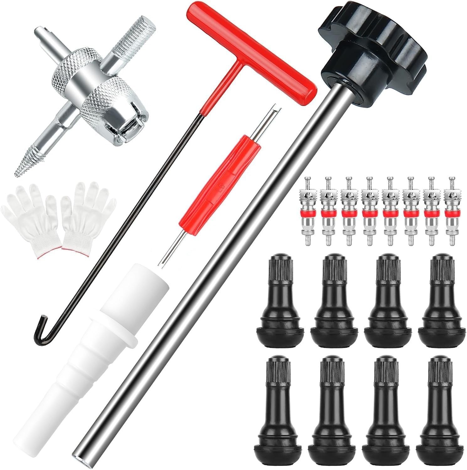 23pcs Quick Change Tire Valve Tool Kit, Tire Valve Stem Core Replacement and