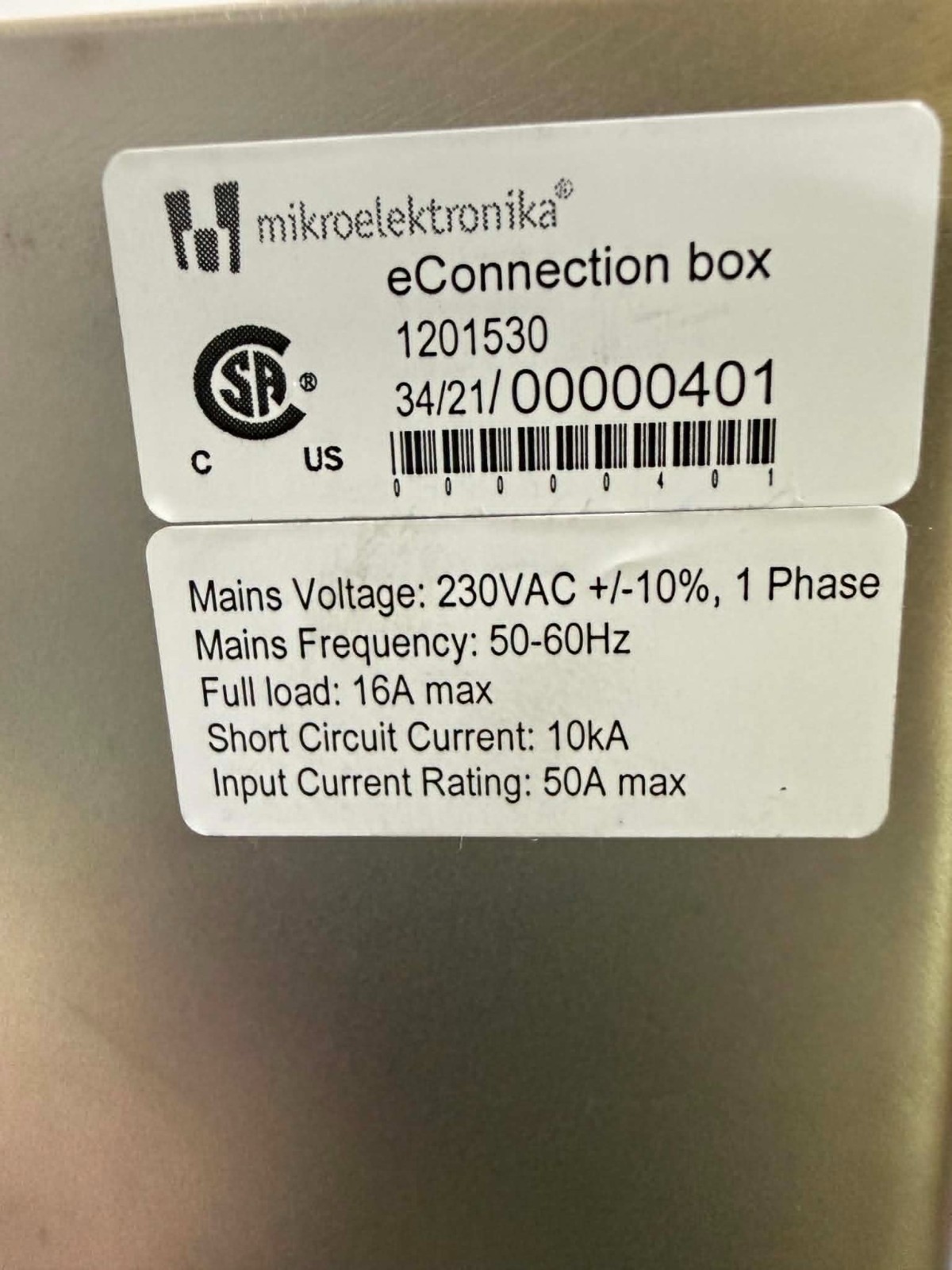 Thermo Fisher eConnection Panel Electrical Box for Apreo Helios SEM Microscopes