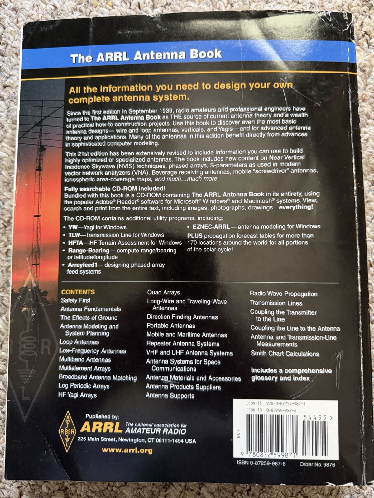 ARRL Antenna Book 21st Edition CD Included 2007