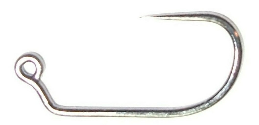 Nimrod's Tackle BARBLESS 60 DEGREE JIG FLY TYING HOOKS Black Nickel Finish