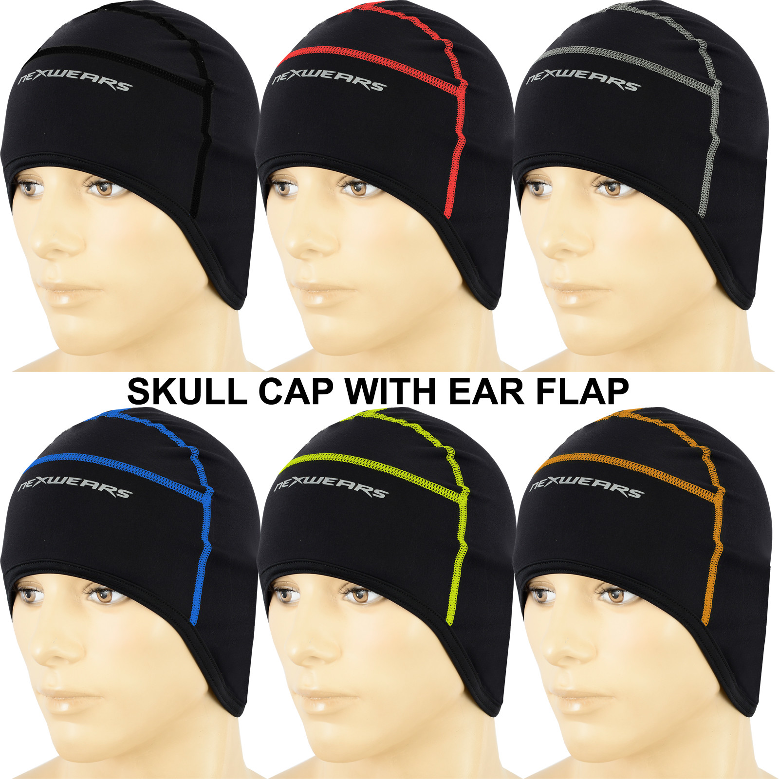 Cycling Skull Cap Under Helmet Motorbike Roubaix Thermal Bike Ear Cover One Size