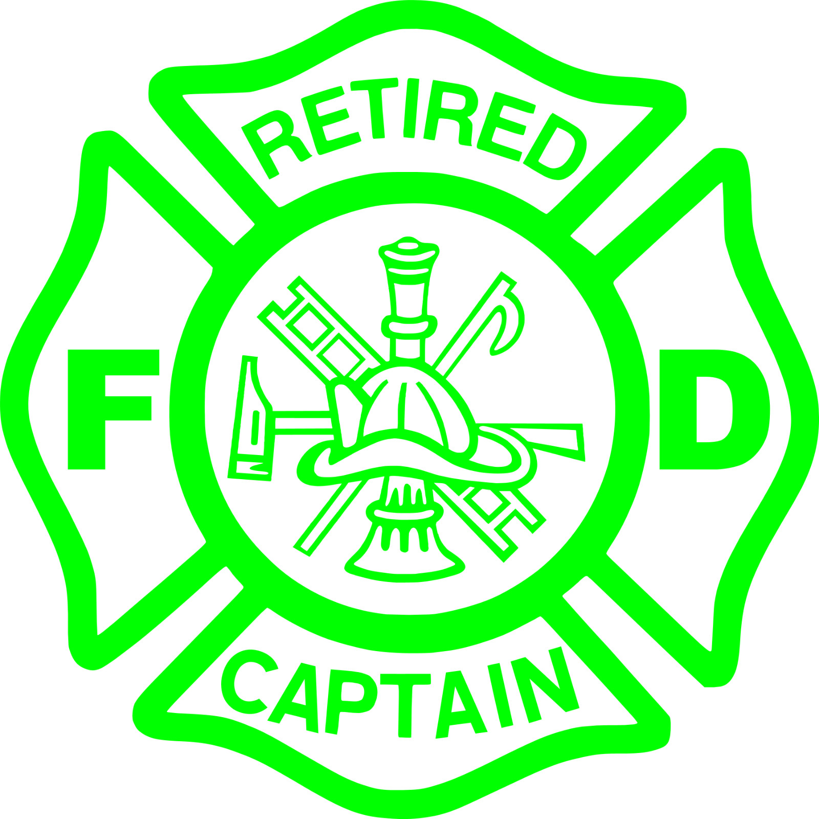 Retired Captain Firefighter Decal Vinyl Sticker EMR Fire Dept Rescue Responder