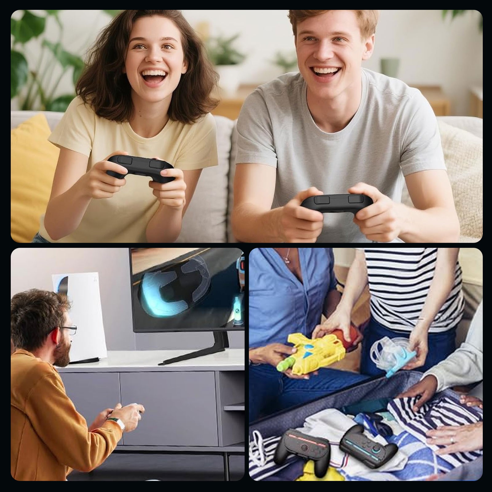 2 Pack Hand Grips for Nintendo Switch 2 Joy-Con Ergonomic Controller Handle ABS
