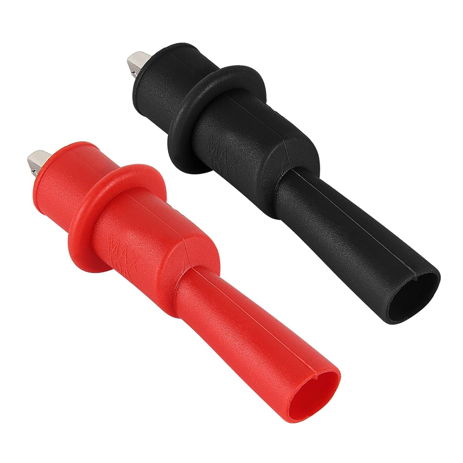 Insulated Alligator Clips for Multimeters - Rustproof 2-Piece Set with 10mm Grip