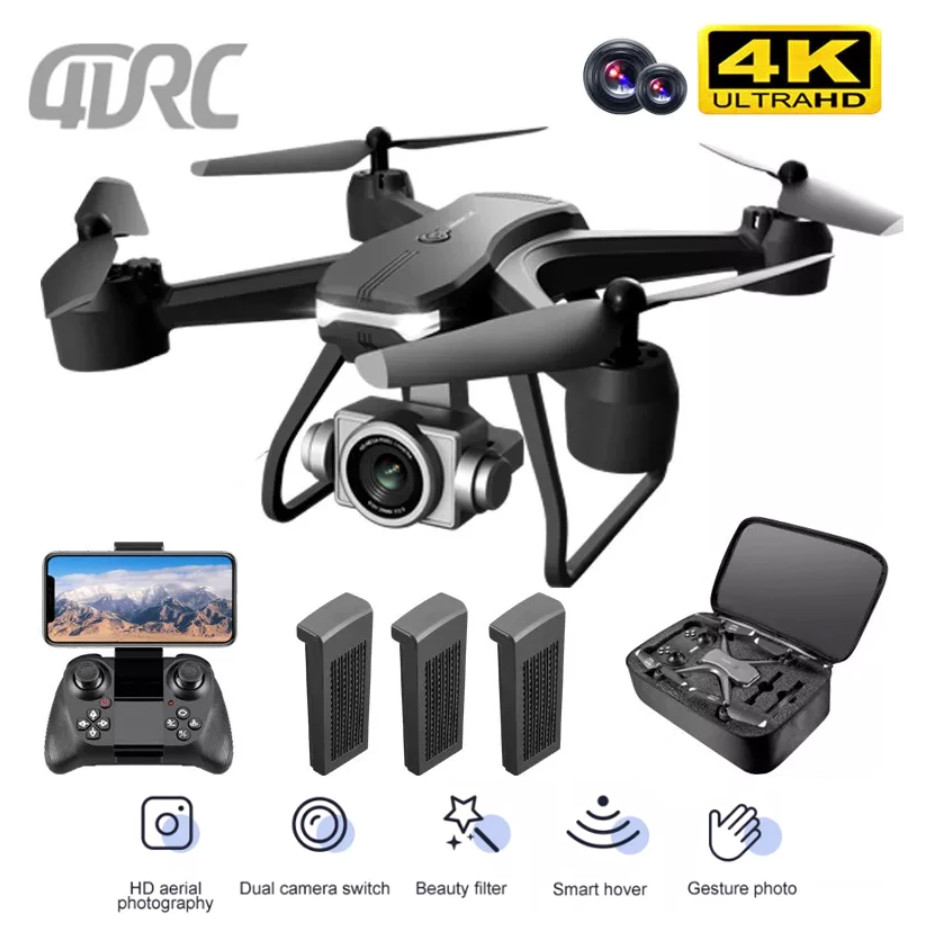 2026 New RC Drone With 4K HD Dual Camera WiFi FPV RC Quadcopter +3 Battery US