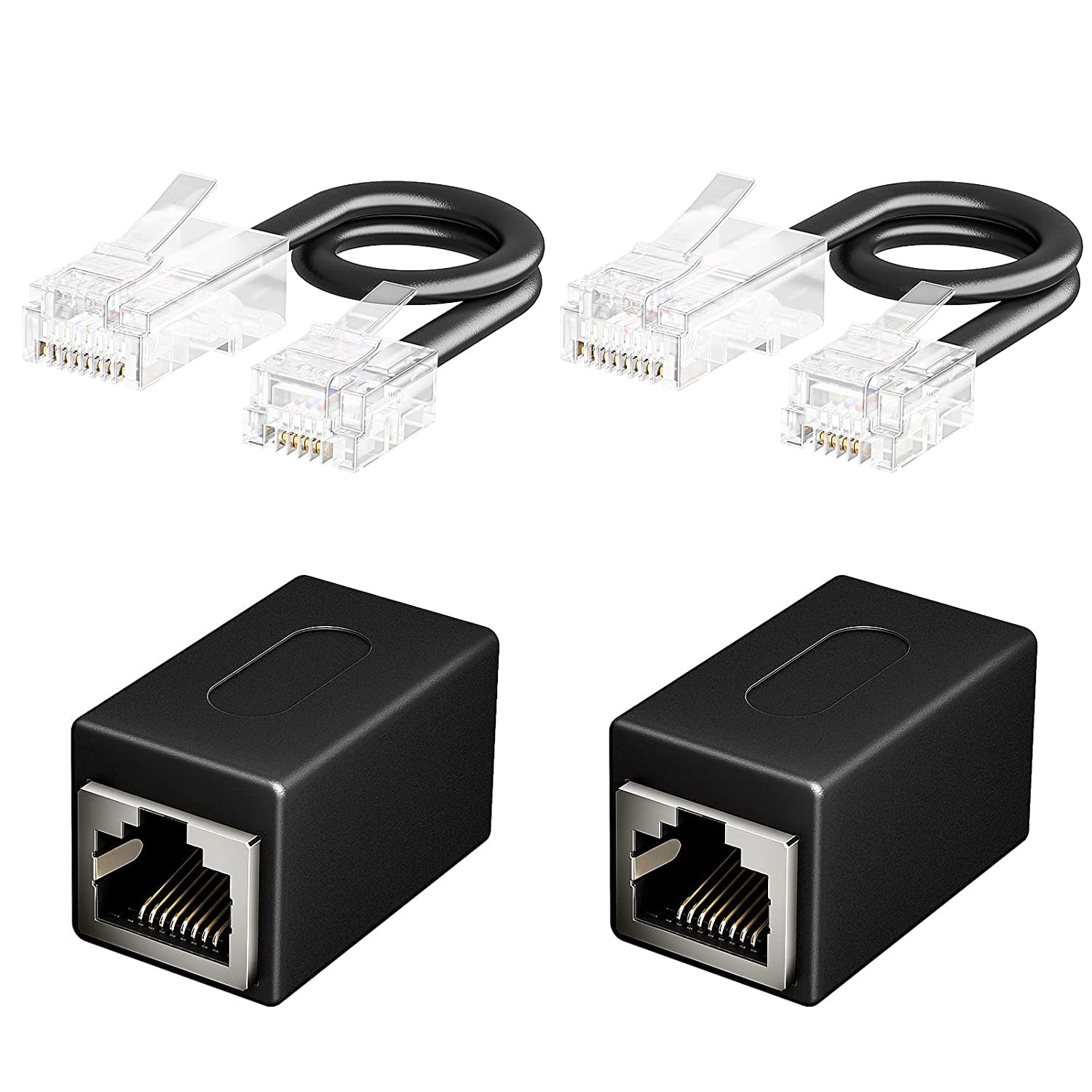 Phone Jack To Ethernet Adapter Rj11 To Rj45 Adapter Rj45 Female To Rj11 Male For