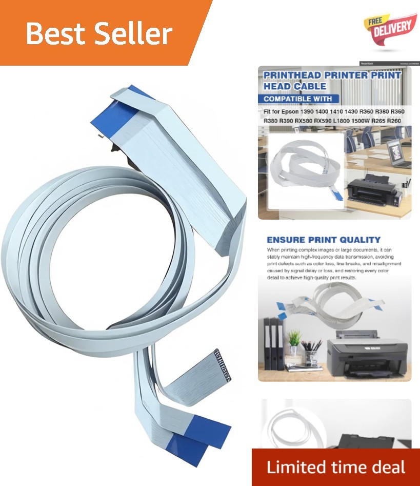 Epson Printhead Cable - Durable, Easy Install for 1390 1400 1410 1430 Printers