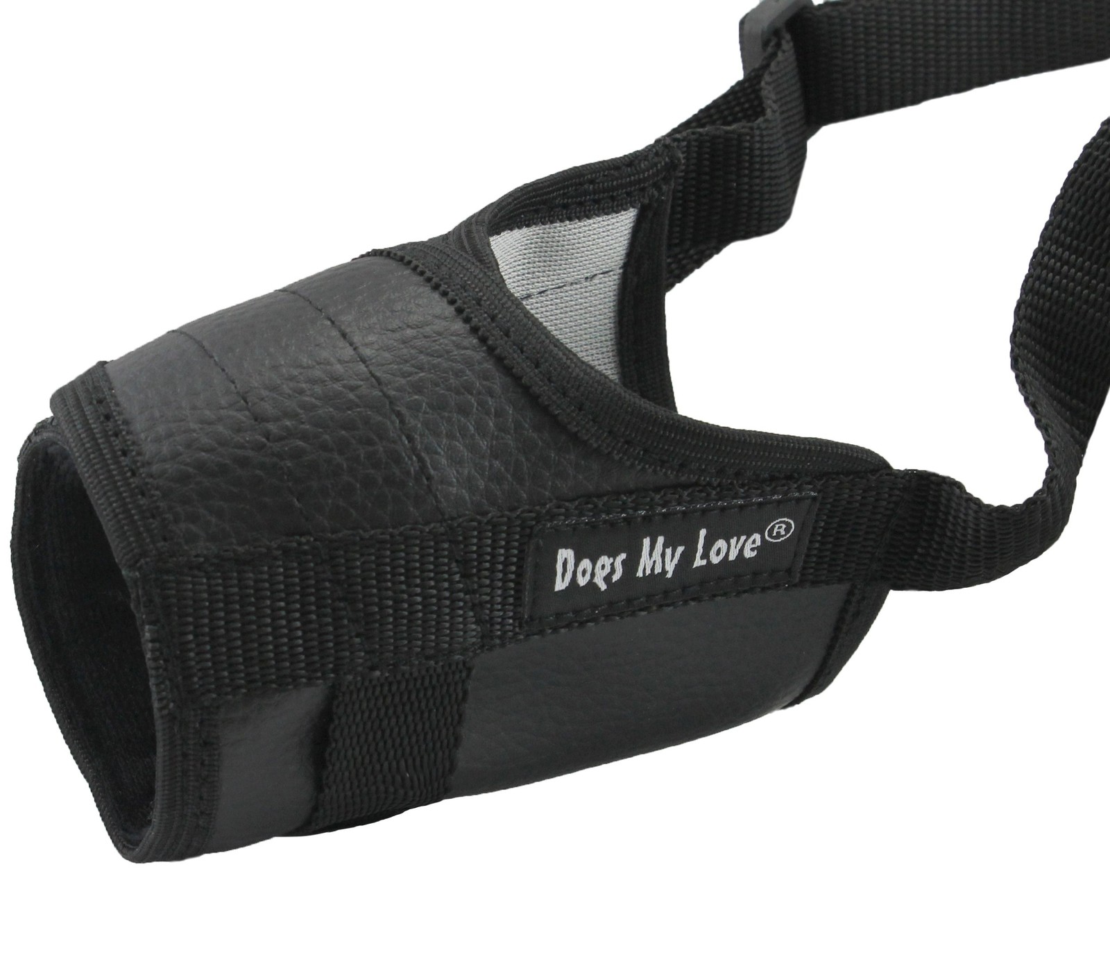 Adjustable Dog Muzzle 6 Sizes Black (L: L: 9.5"-13.5" Snout Circumf.,