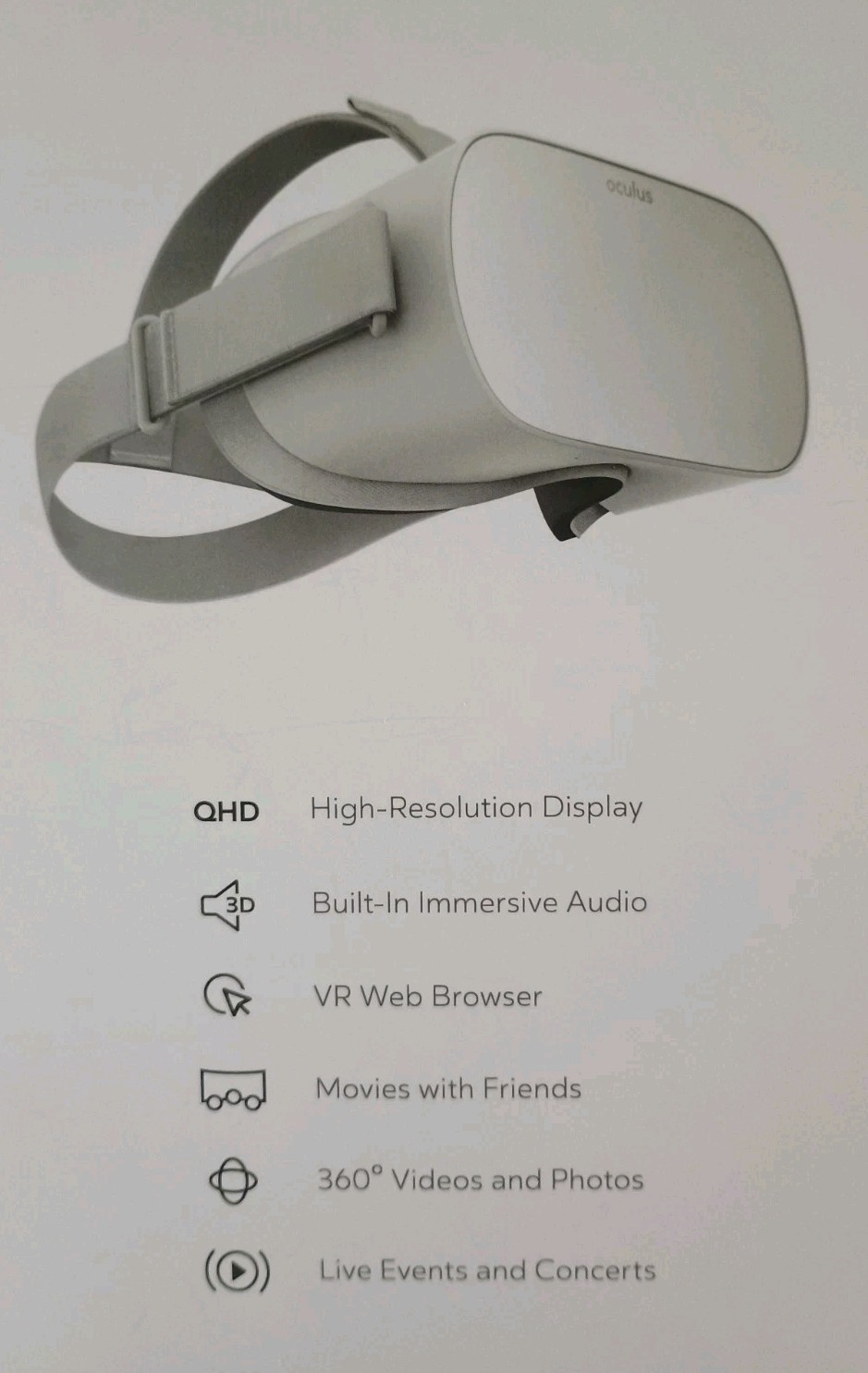 Meta Oculus Go 64GB Standalone VR Headset - Working- Original Box + Accessories