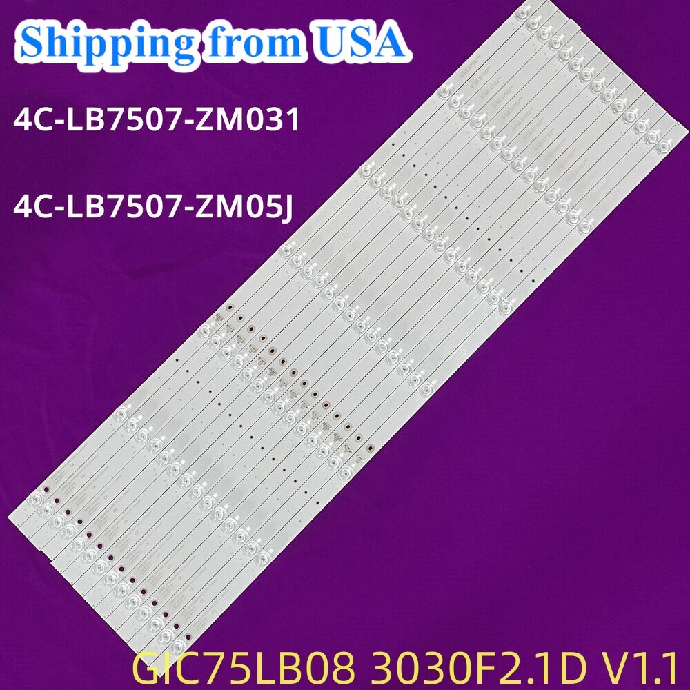 LED Strips for TCL 75S423 75S421 75S425 4C-LB7507-ZM031 GIC75LB08 75U6800C 75D6
