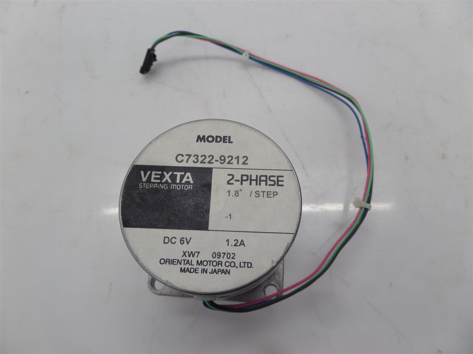 Vexta C7322-9212 2-Phase Stepping Motor 6VDC 1.2A
