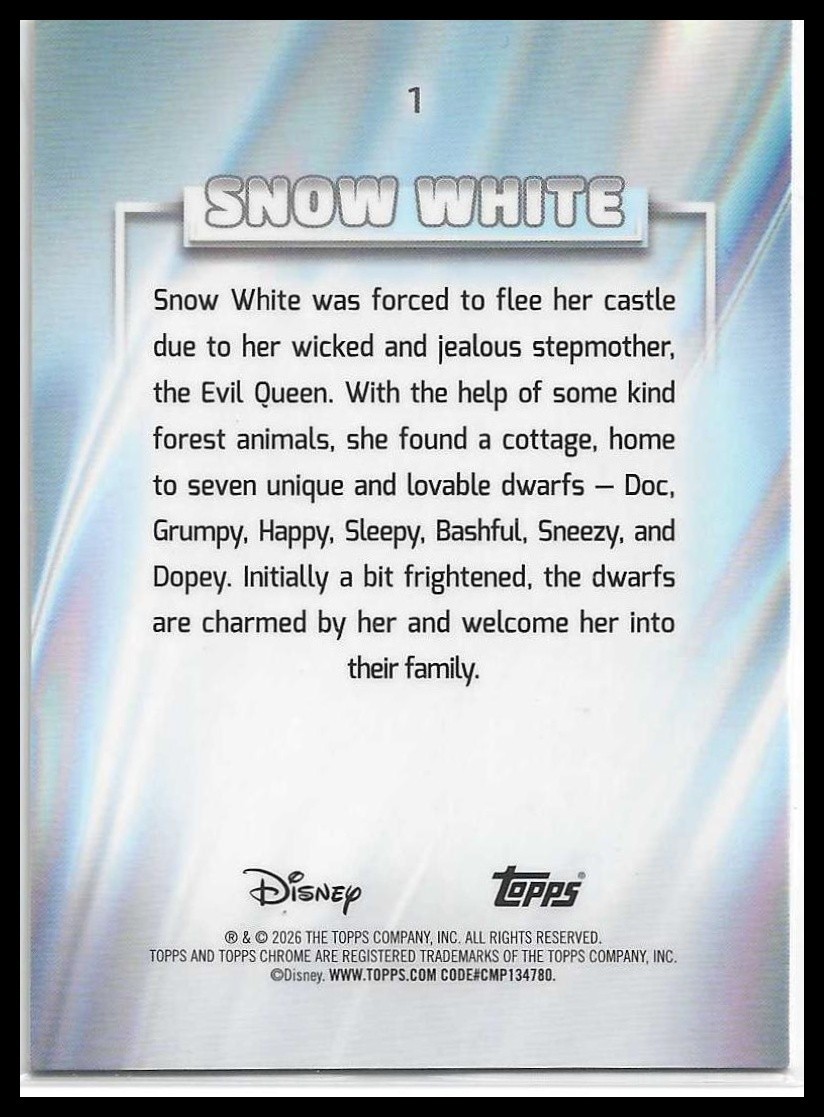 2026 Topps Chrome Disney (Base) (Select-a-Card)