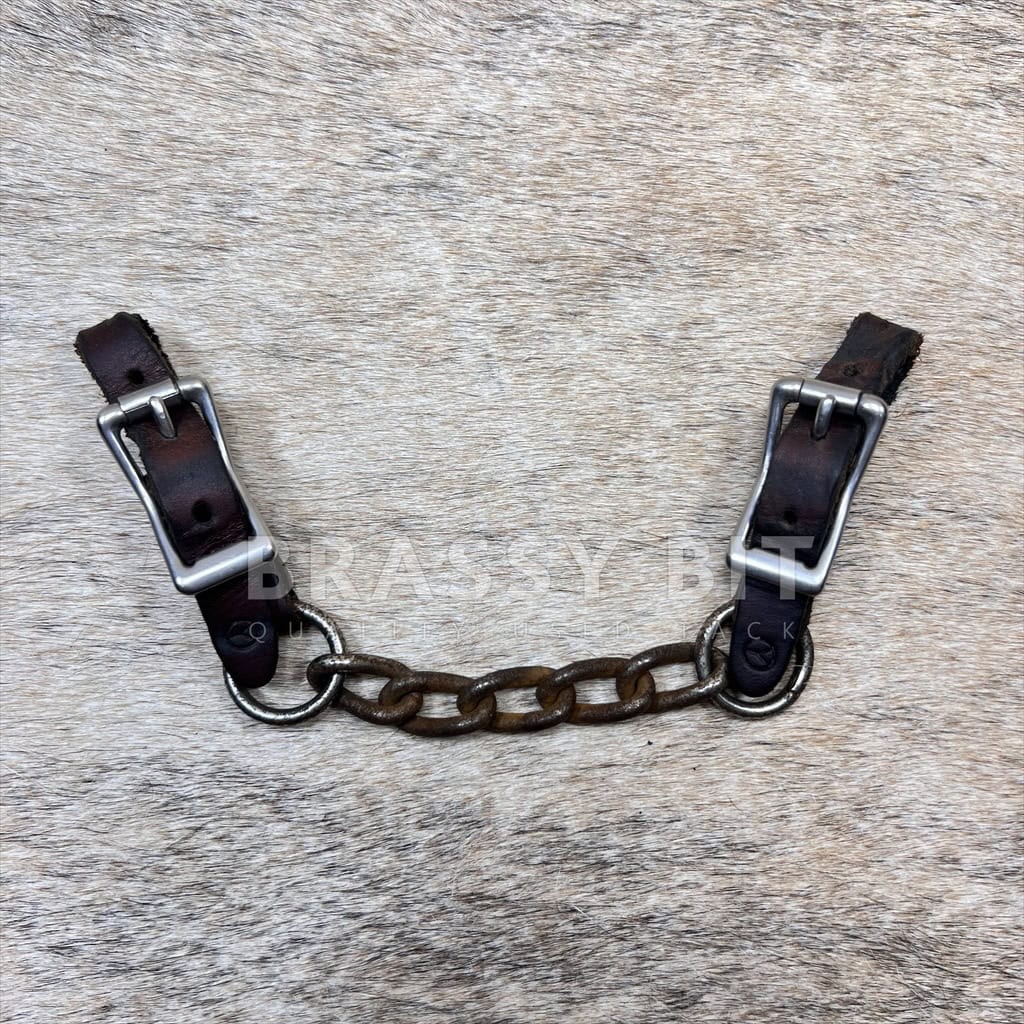 Circle Y Dark Leather Western Curb Chain