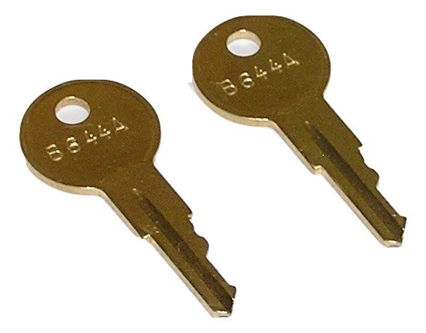 2 - B644A Replacement Brass Keys for Audio PA Rack Mount Rear Door