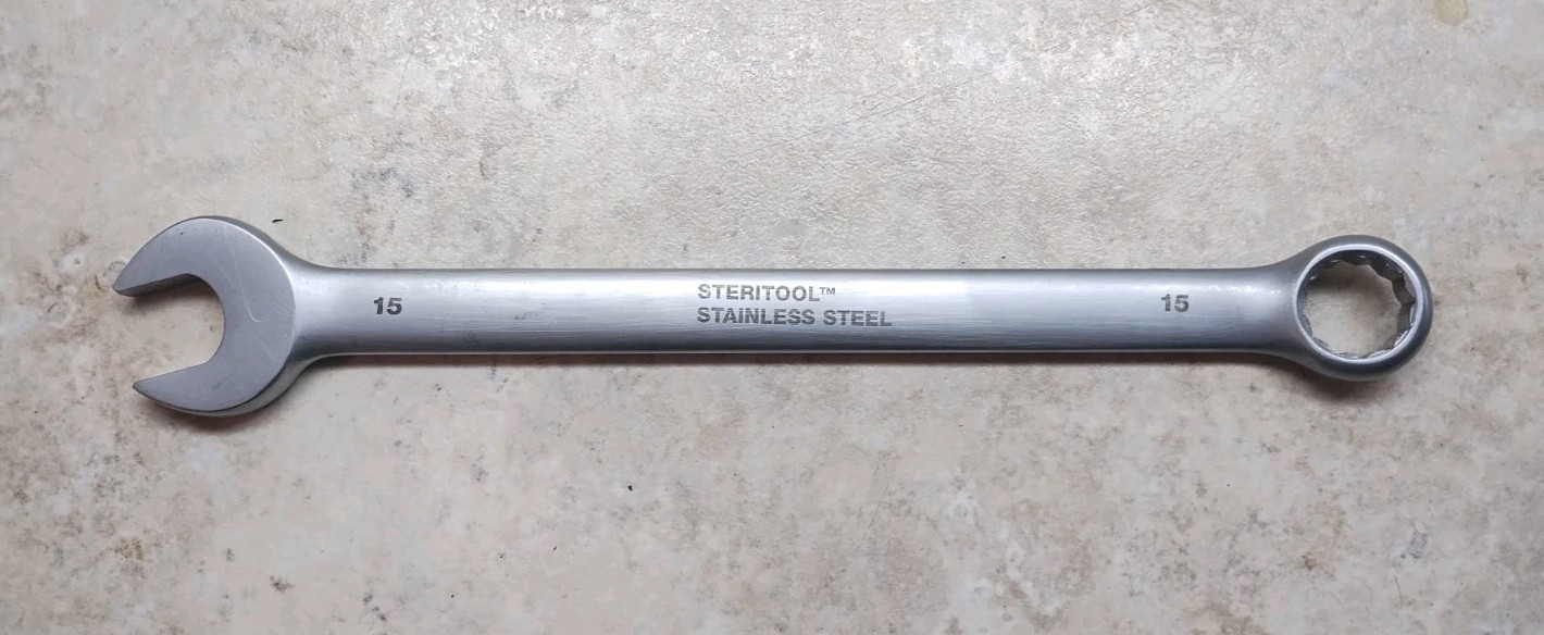 Steritool Stainless Steel 15mm Combination Wrench