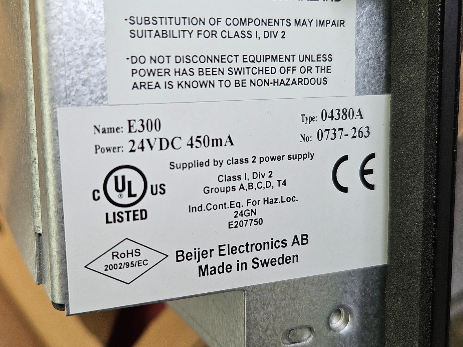 BEIJER E300-04380A NEW