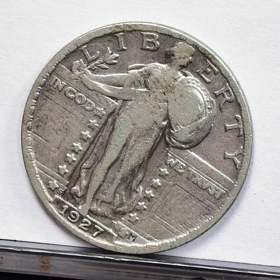 1927-S Standing Liberty Quarter - Fine Details, Old Cleaned (#59205-L)