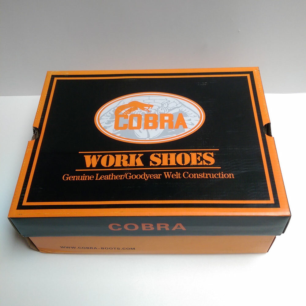 Men's Work Boots Cobra Genuine Leather Welt Construction C27M Dark Brown Size 11