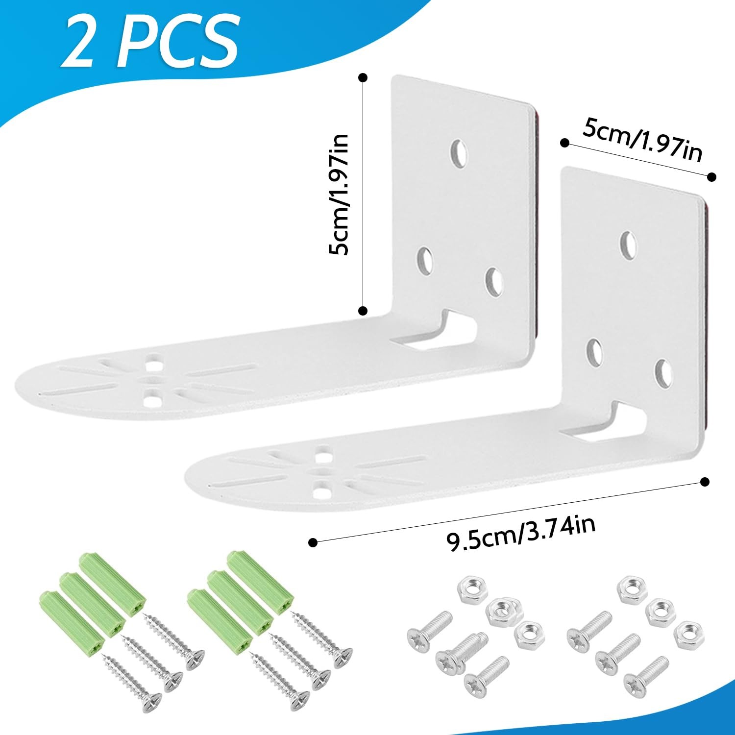 Google Nest Cam Indoor Security Camera Wall Mount Bracket 2 Pack Adhesive