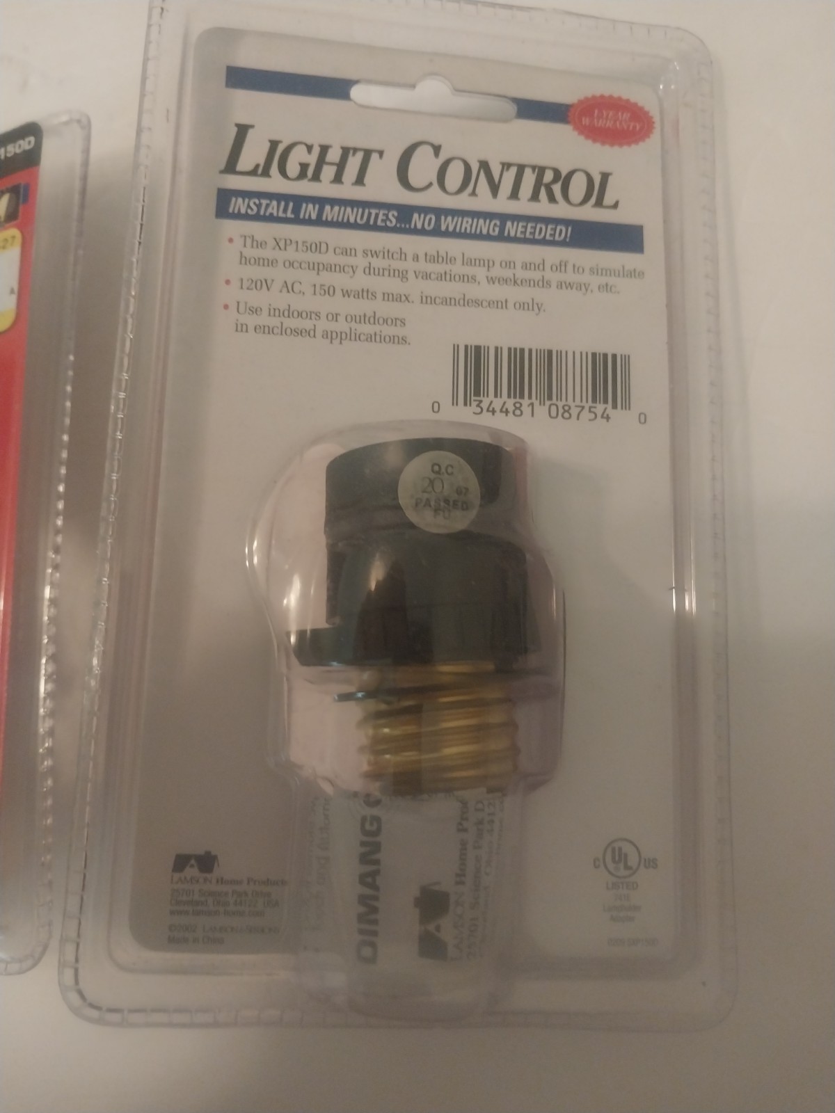 Dimango automatic dusk-to-dawn on/off light control adjustable sensor XP150D