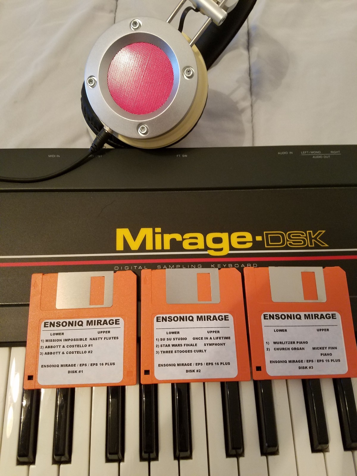 ENSONIQ MIRAGE NEW DISK SET!! MIRAGE/EPS/EPS 16+ COMPLETE 15 SET DISK!! SET#1