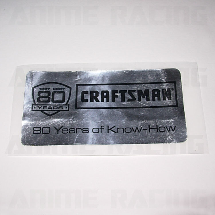 1 CRAFTSMAN USA 80TH ANNiVERSARY 80 YEARS OF KNOW HOW COLLECTOR'S STiCKER DECAL