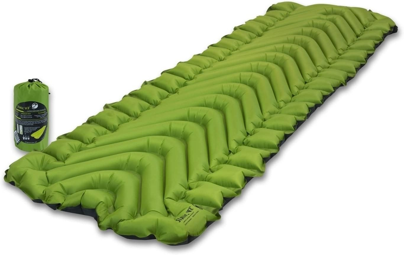 Static V2 Inflatable Sleeping Pad | Portable, Ultralight, Easy to Inflate, Folda