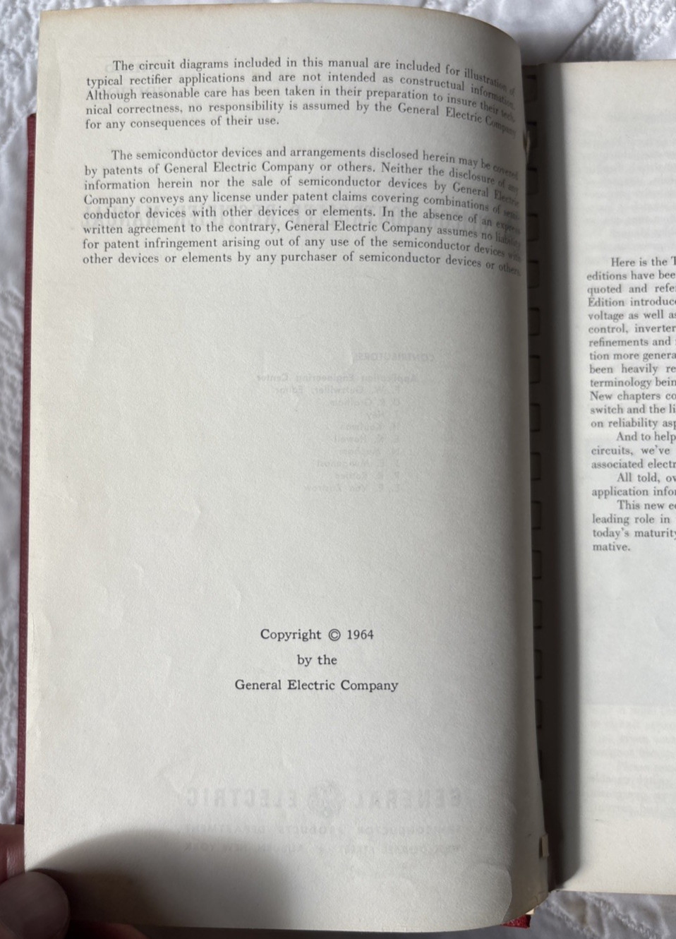 General Electric Silicon Controlled Rectifier Manual 1964 Third Edition