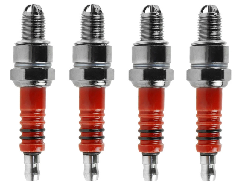 4pcs RACING 3 PRONG A7TC SPARK PLUG 50cc 90cc 110cc 125cc ATV KART MOPED TAOTAO
