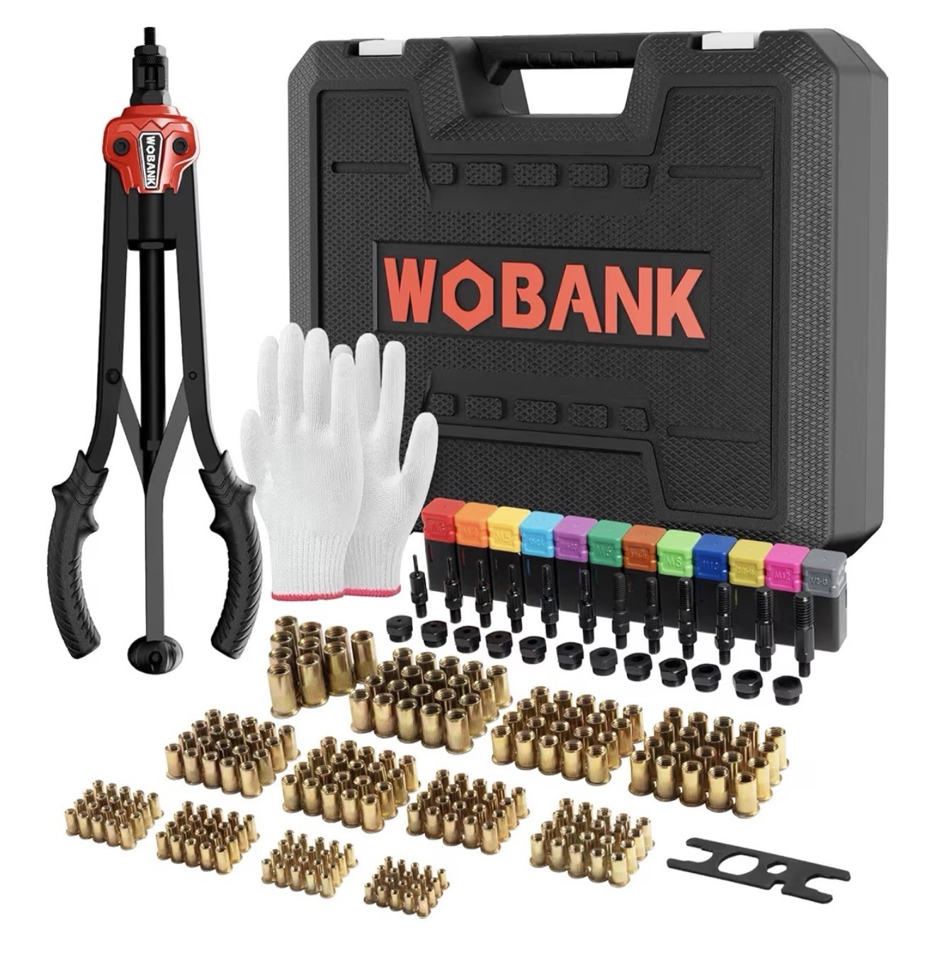 WOBANK 16” RIVET NUT TOOL KIT [Missing Pieces: See Pics/description]