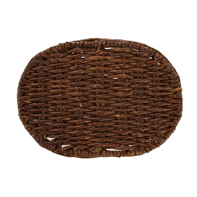 Handwoven Maize Basket Oval Large Storage Basket W/ Handles Home Organization US