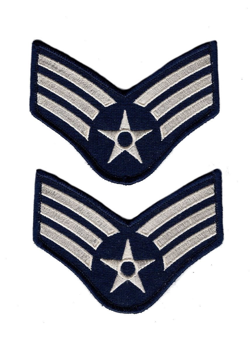Sergeant  Air Man CHEVRON Rank Military U.S. Army Iron on Patch