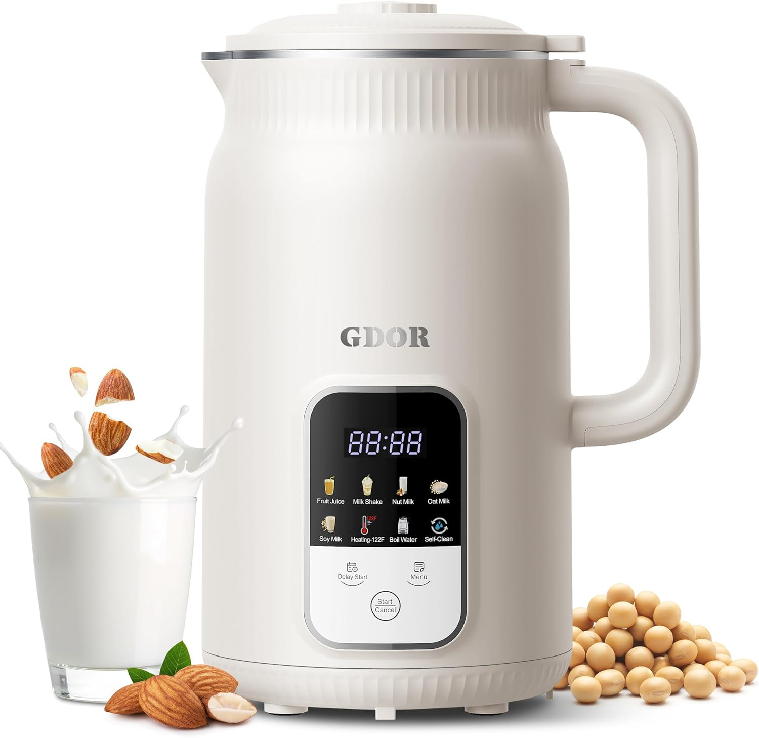 35Oz Nut Milk Maker, 9-In-1 Plant Milk Machine for Homemade Almond/Oat/Soy, Juic