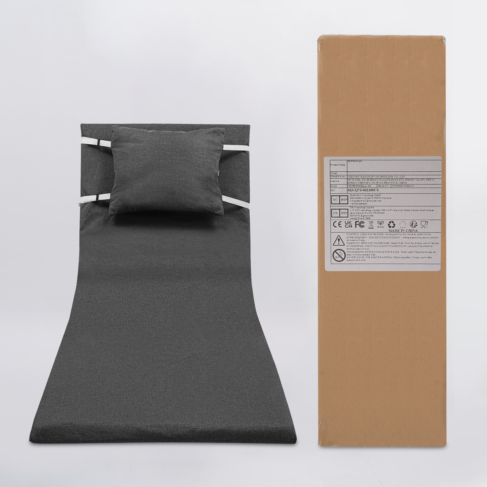 Electric Lifting Bed Backrest 2-80°Adjustable Back Rest Support For Elderly Grey