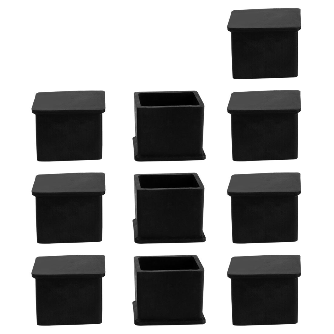 PVC Leg Caps End Tip Feet Cover Floor Protector 10pcs 0.79" x 1.18"(20 x 30mm)