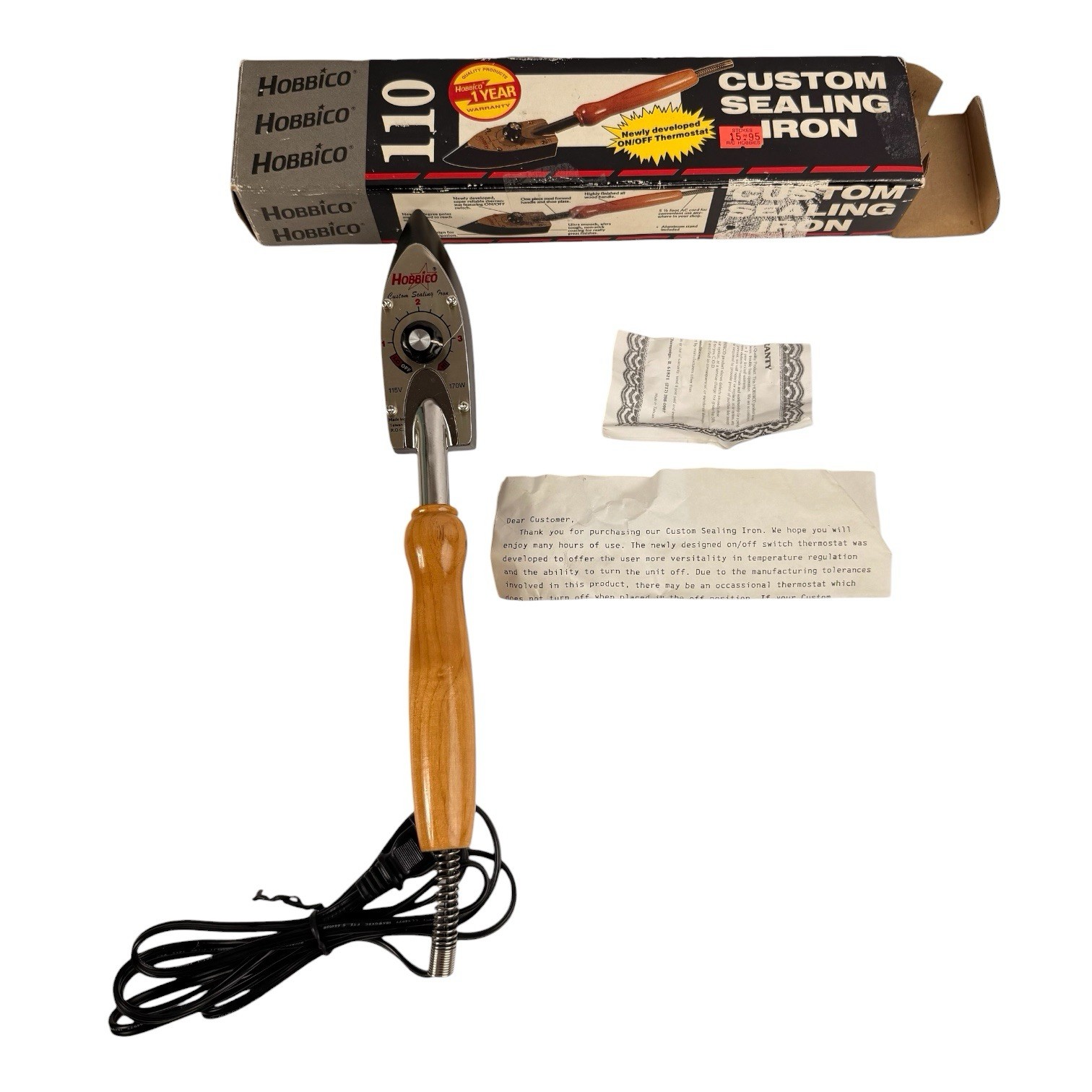 Vintage Hobbico Custom Sealing Iron 110 Model HCAR8000 Covering Tool READ