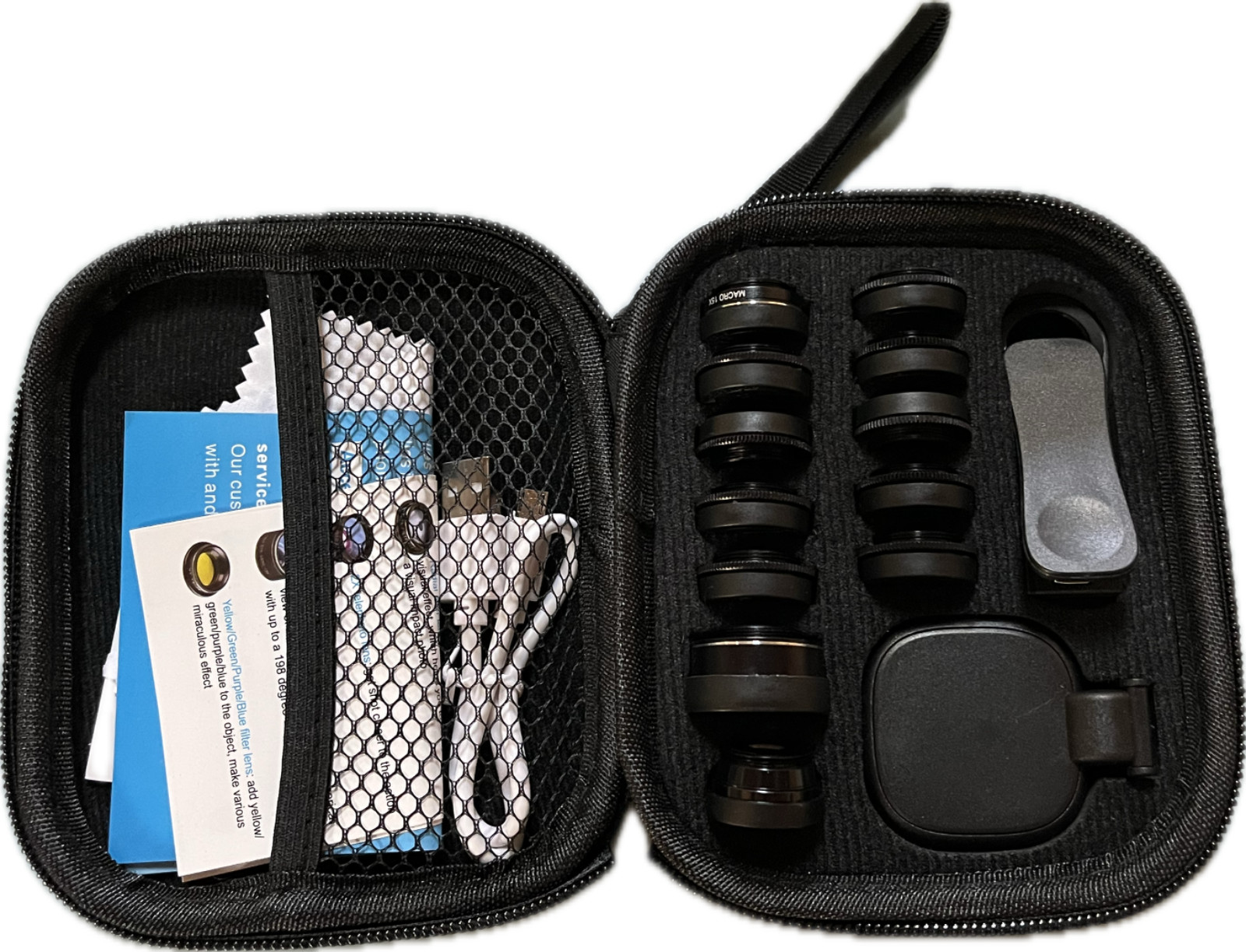 Phone Camera Lens Kit with Case by Godefa, Brand New!