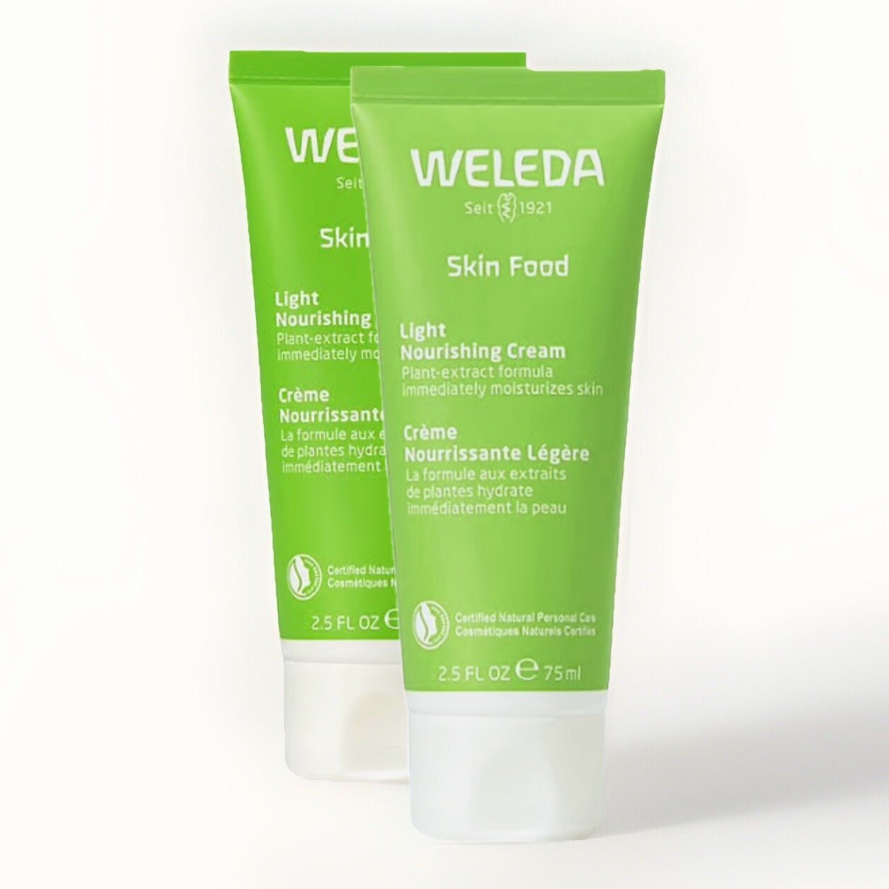 New 2X Weleda Skin Food LIGHT Nourishing Cream 2.5 fl oz/75ml (Pack 2) Exp 03/27