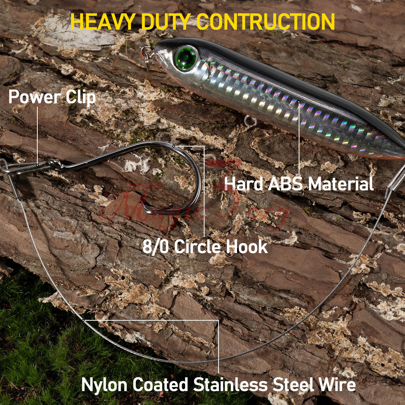 5pcs Catfish Float Rigs Demon Dragon Catfish Rattling Line Float Santee Cooper
