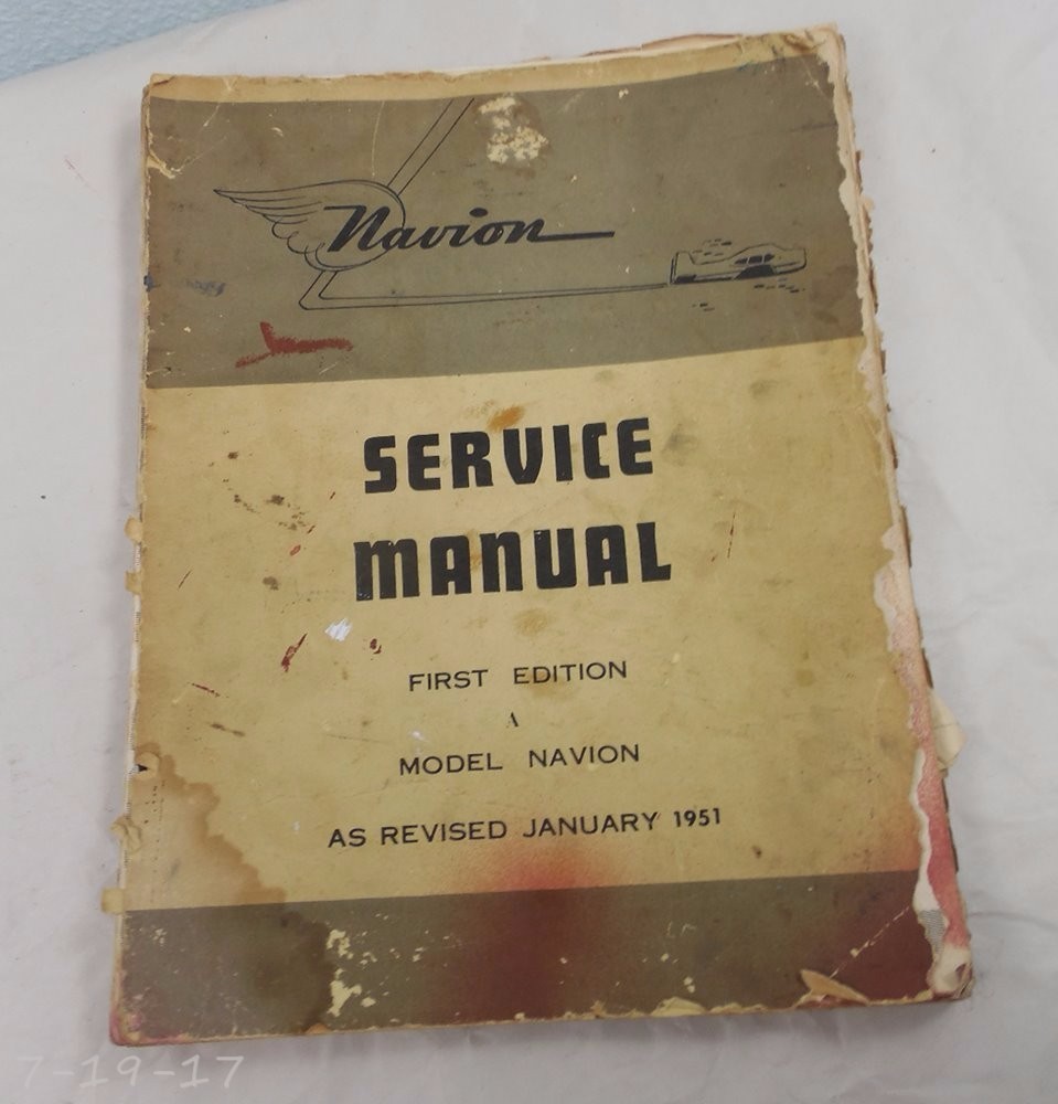 Original 1st Edition A 1951 Navion Service Manual