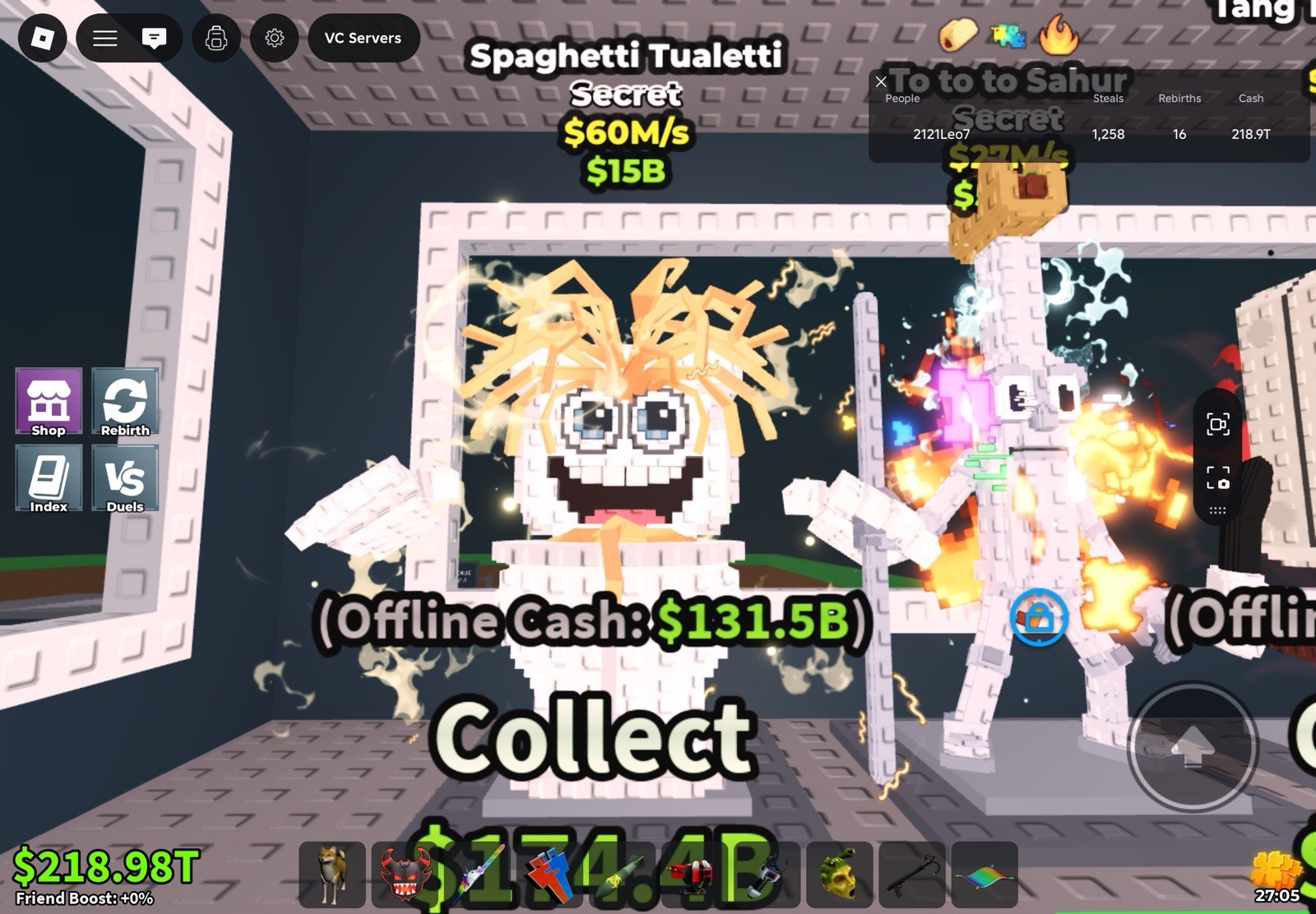 Roblox Spaghetti Tualetti Secret Game Asset Virtual Collectible