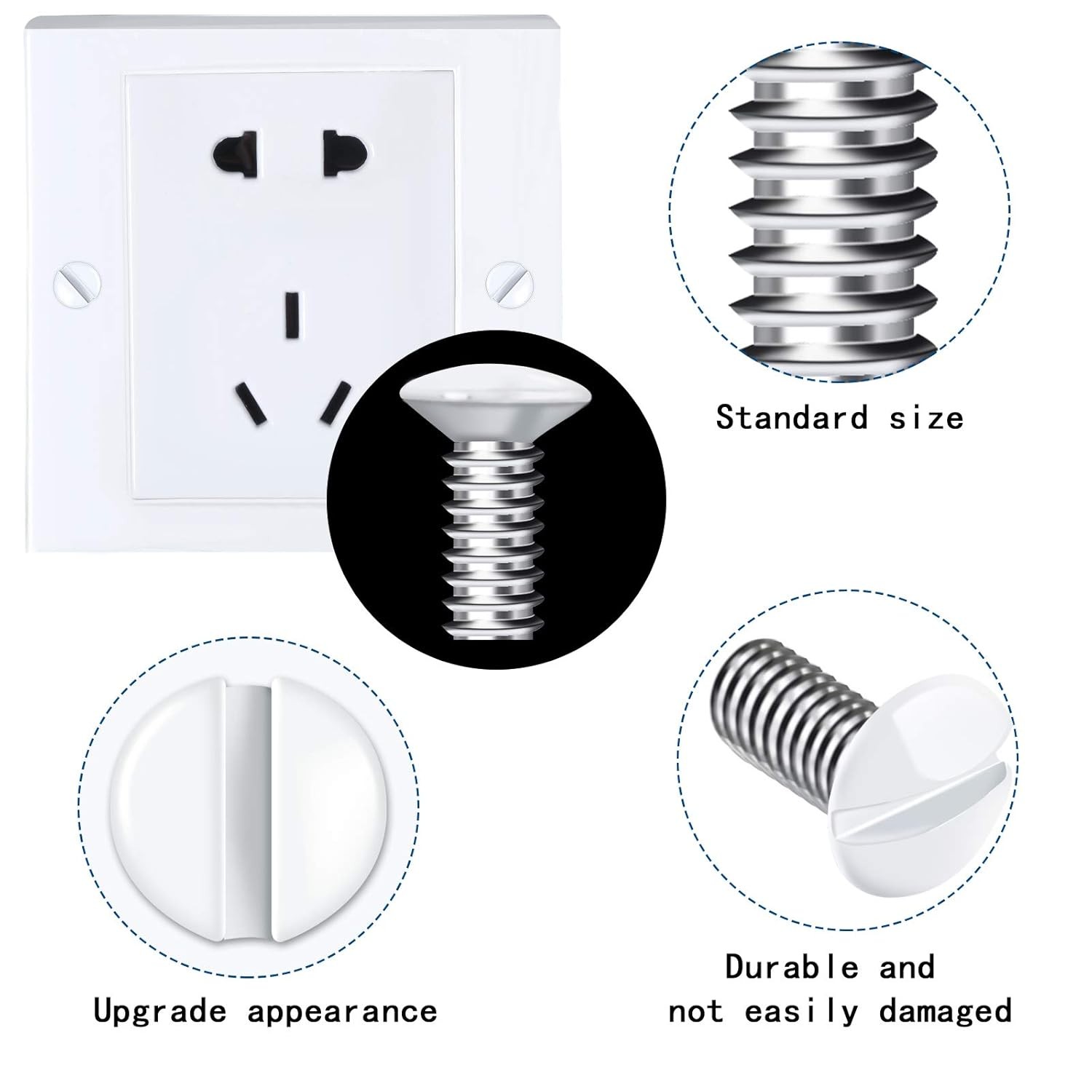 120 Pcs Wall Switch Plate Screws 5/16 Inch Long 6-32 Thread Socket Screws...