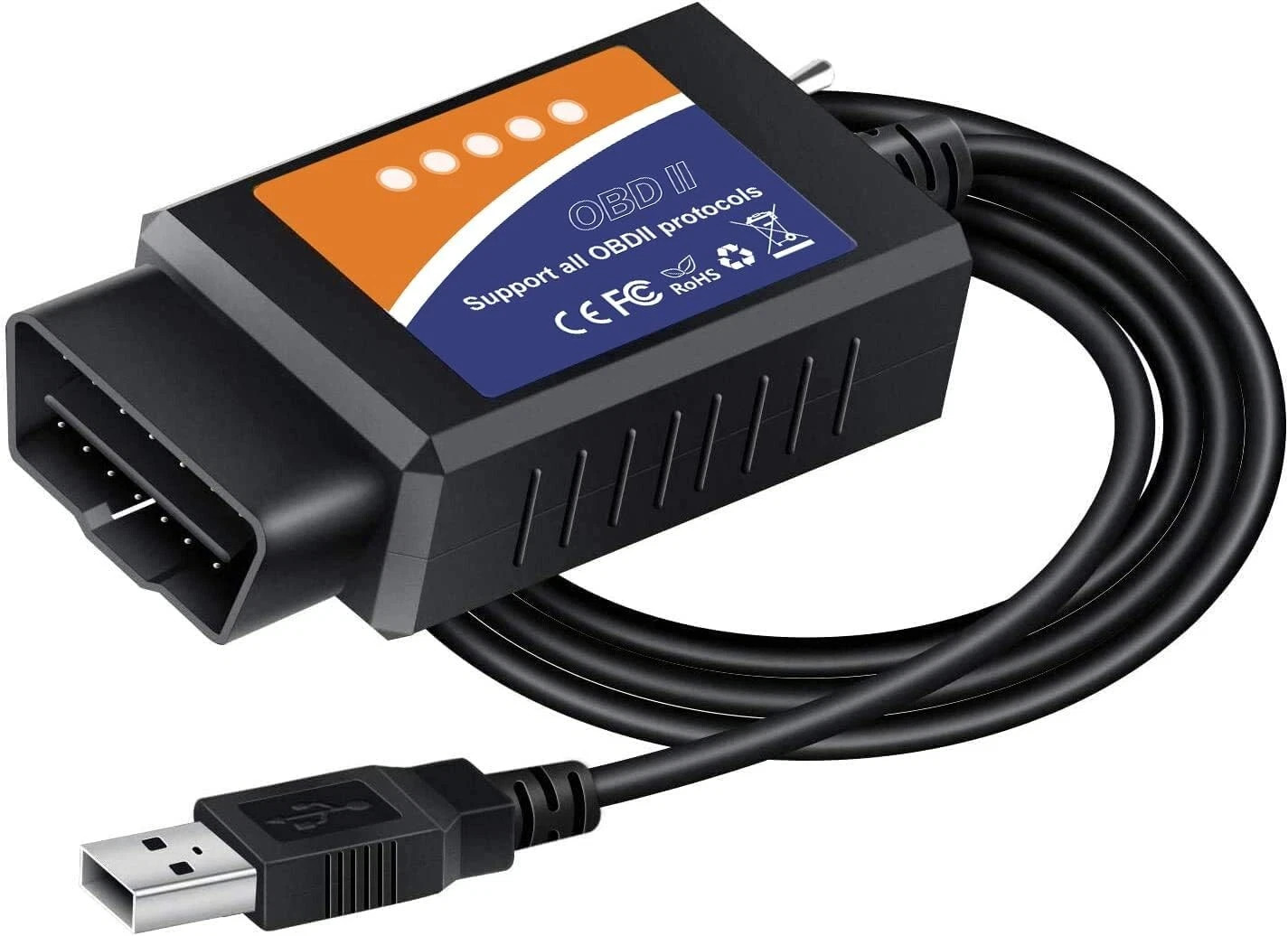For Ford FORScan OBD2 Code Reader ELM327 V1.5 USB Modified Scanner HS/MS CAN US