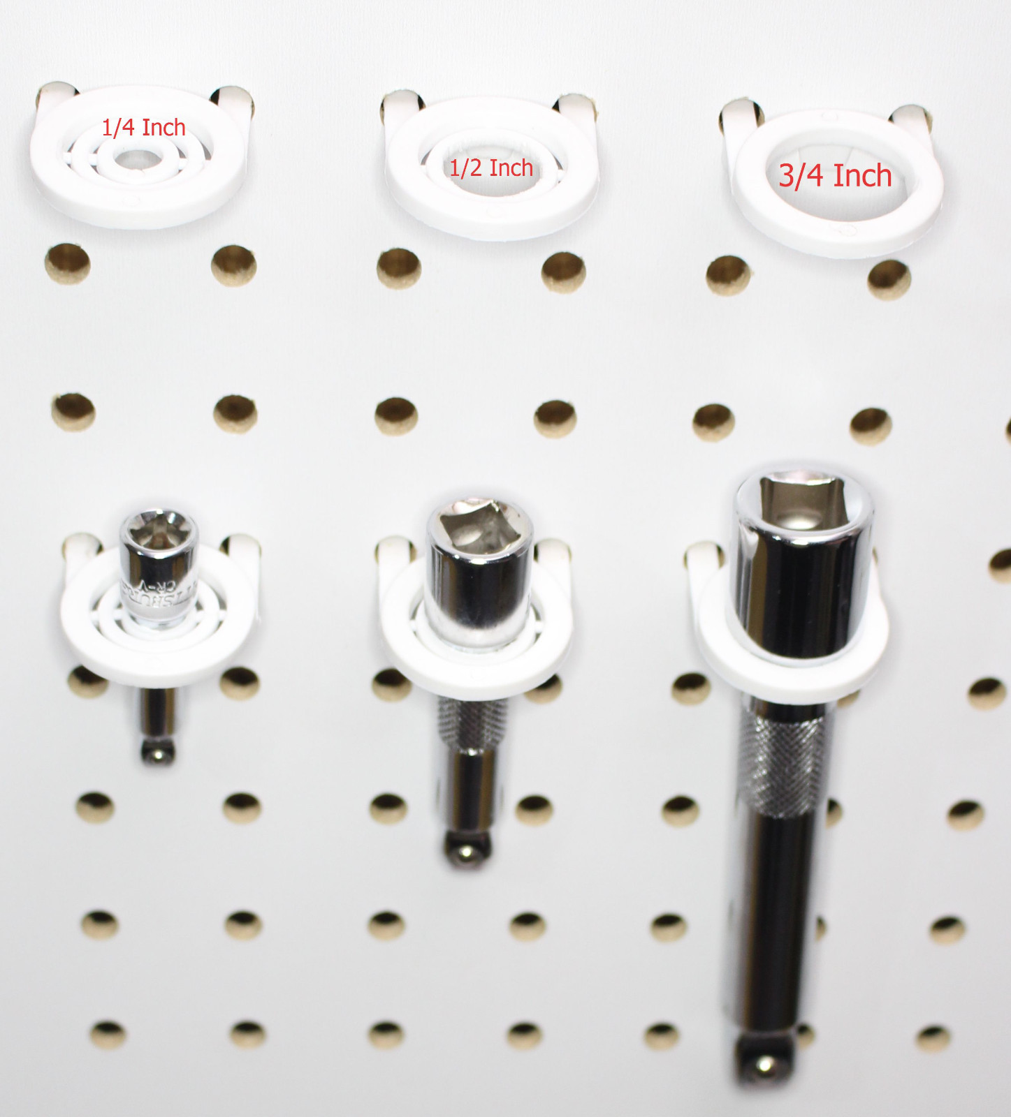 White Plastic Peg board Multi-Purpose Tool Holder 50 Pack PEGBOARD NOT INCLUDED