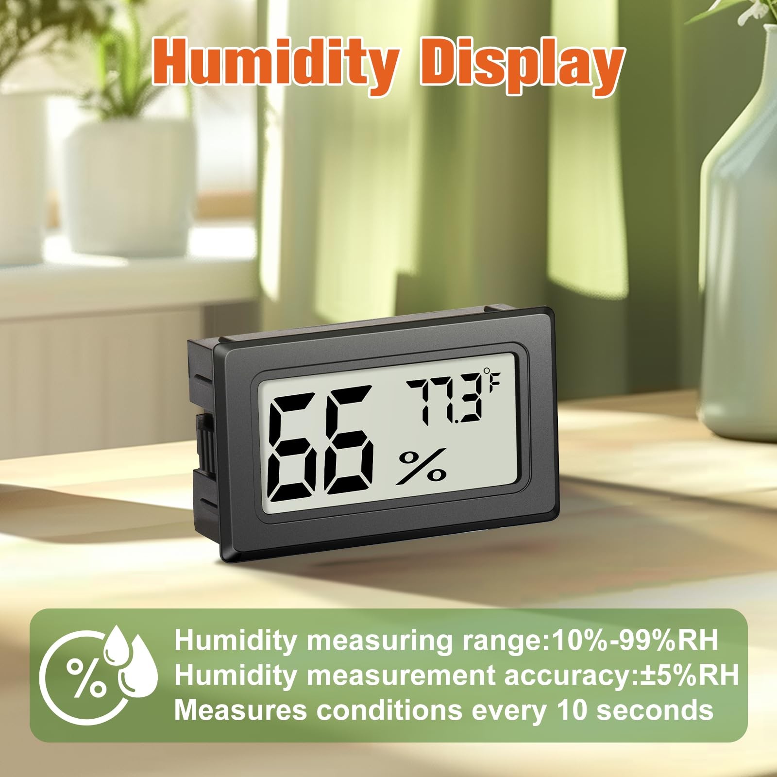 6 Pack Mini Hygrometer Indoor Humidity Meter, Small Digital Thermometer Humidit