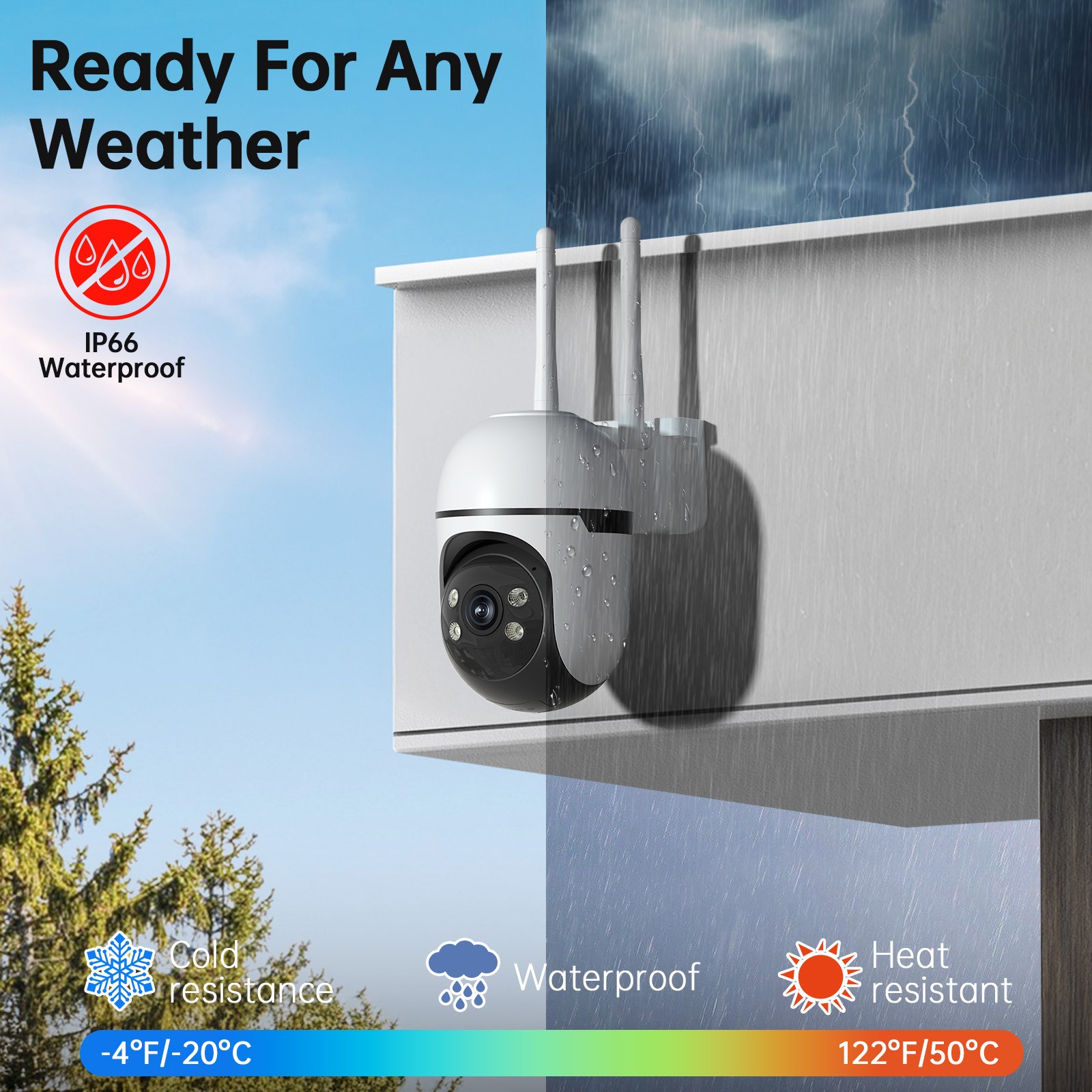 5G & 2.4G WiFi Outdoor Security Camera 2K Wireless Home Camera Easy Install